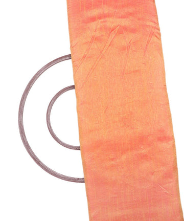 Pink Yellow Two Tone Colour Plain Dupion Silk Fabric